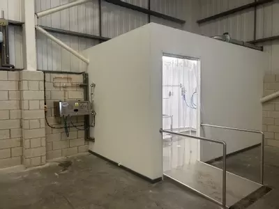 Zoomed Out View Of ElectraJet Wall-Mounted Three-Phase Pressure Washer Installation In Nottingham